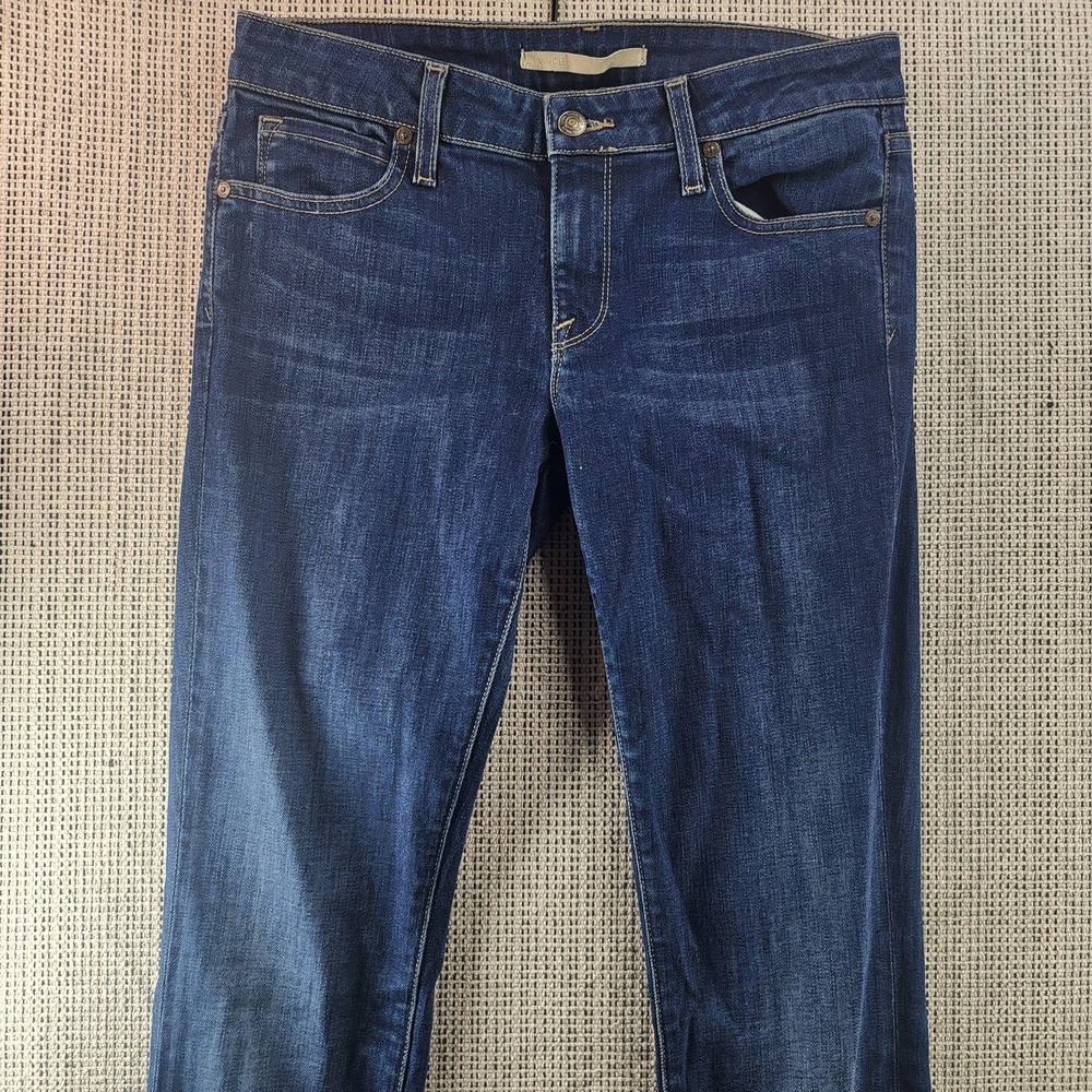 Vince Jeans Womens 28 Blue Long Baby Bell Jupiter Flare Stretch Denim Made USA